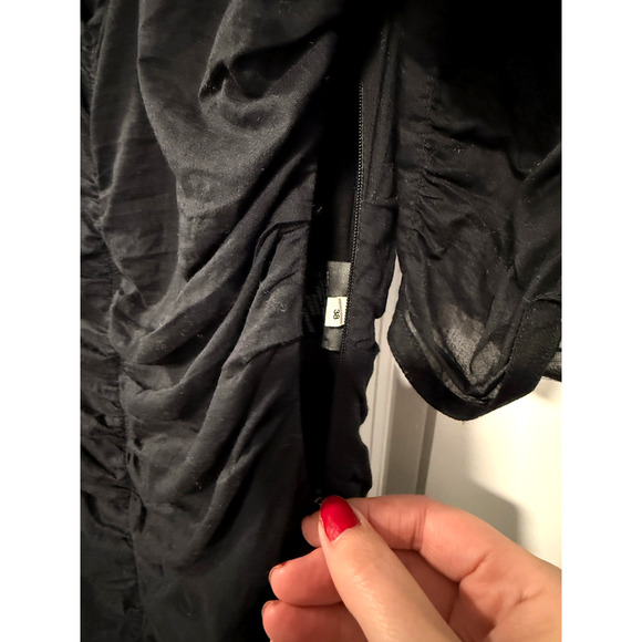 Isabel Marant Etolie 6 Puff-sleeve Mini Sireny Dress $590 Ruched Cotton Black 38 - Picture 11 of 16